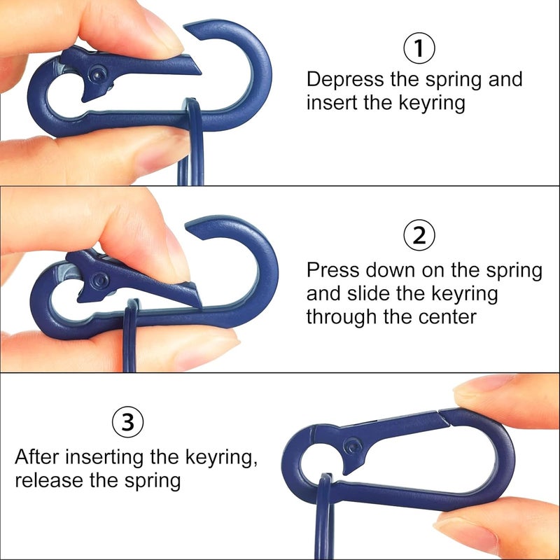 ECOOLOC Store Metal Keychains for Women Men, Key Chain Ring Clip Holder Organizer for Home Car, Cut Keyring Accessories - Image 5